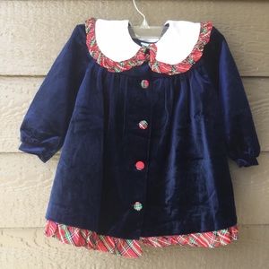 Vintage Caitlyn Scott Girl 4T Long Sleeve Dress velvet Christmas Holiday